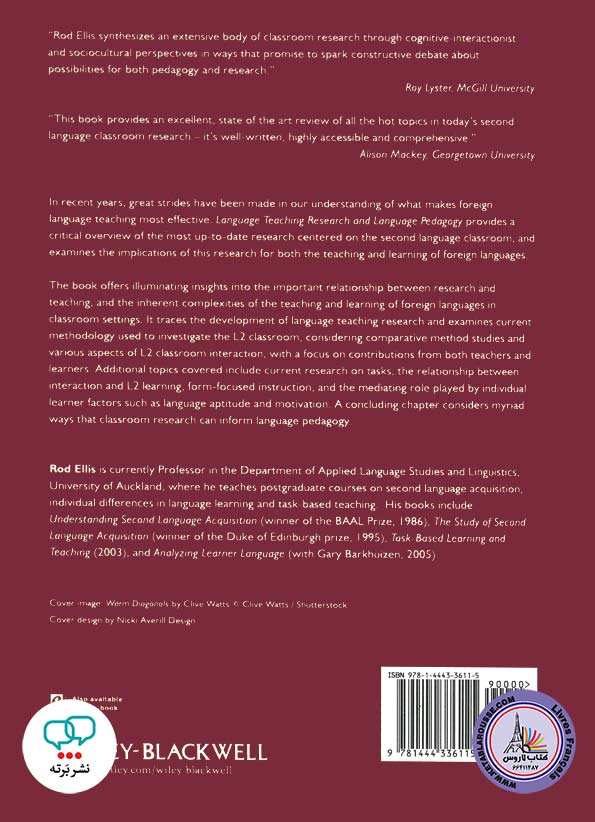 کتاب انگلیسی Language Teaching Research and Language Pedagogy 1st Edition