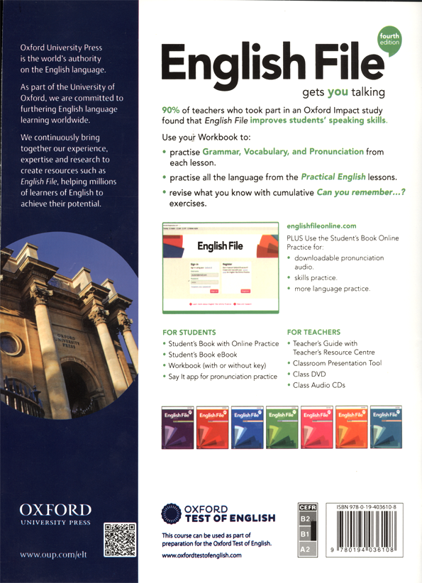 کتاب انگلیسی اینگیلیش فایل English File Intermediate 4th Edition