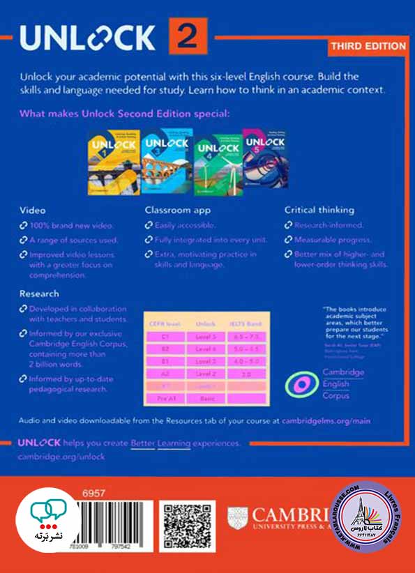 کتاب آموزش زبان انگلیسی Unlock 2 third Edition - Listening & Speaking