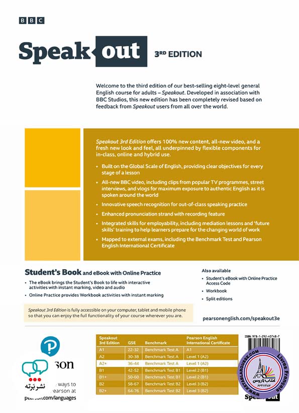 کتاب انگلیسی اسپیک اوت +Speakout 3rd Edition A2