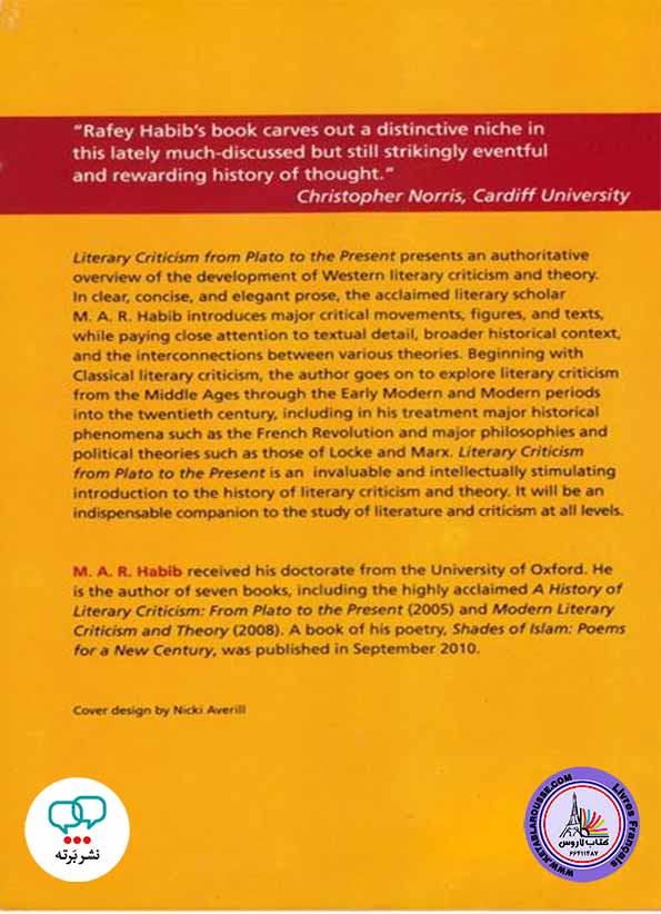 کتاب انگلیسی Literary Criticism from Plato to the Present An Introduction