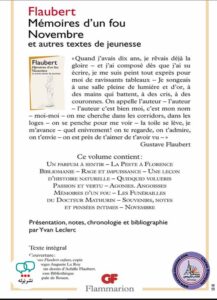 رمان فرانسوی Memoires dun fou Novembre et autres textes de jeunesse