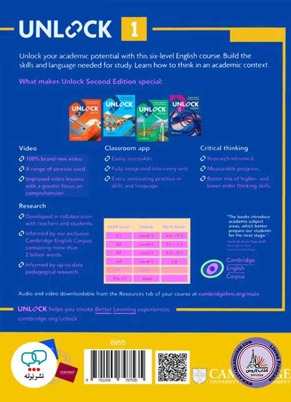 کتاب آموزش زبان انگلیسی Unlock 1 third edition - Listening & Speaking