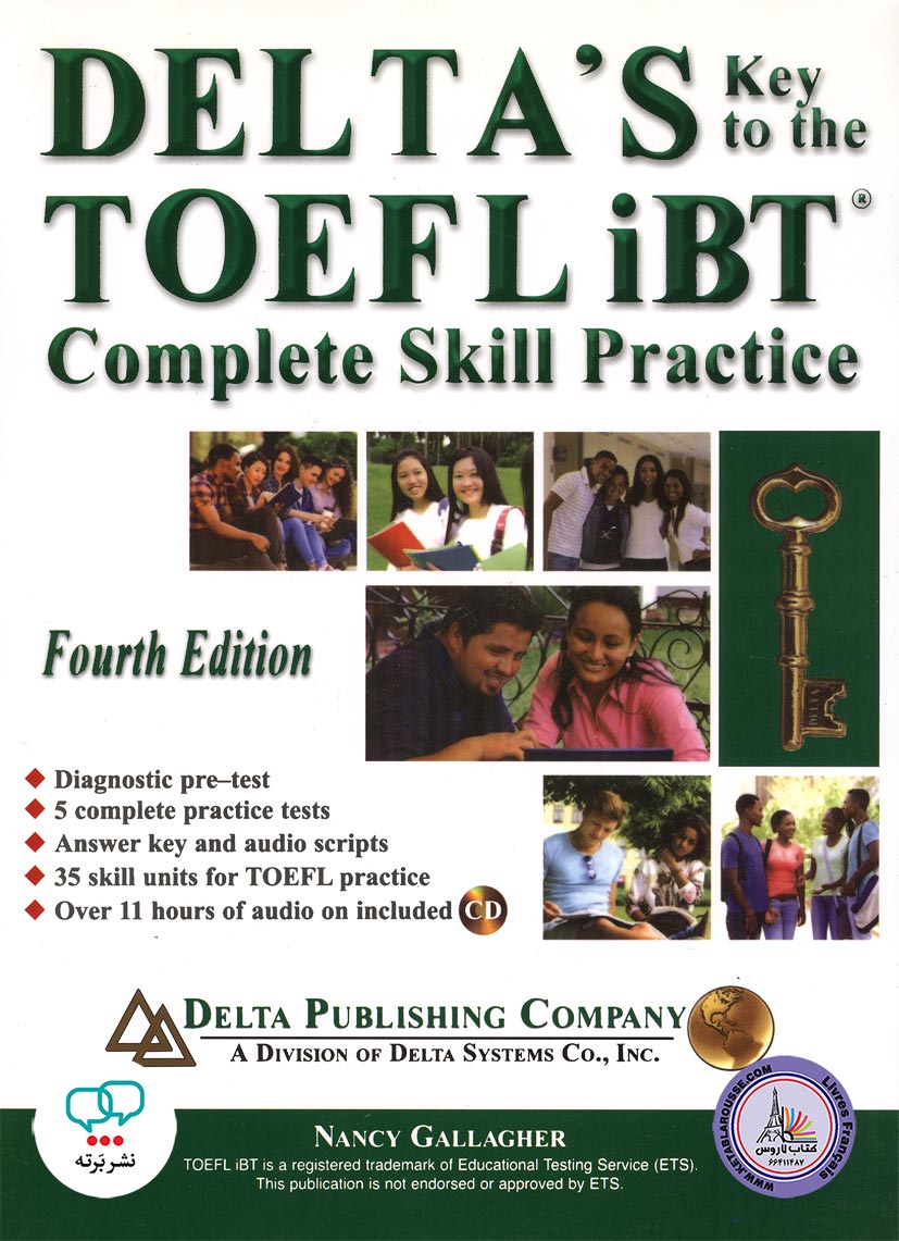 کتاب انگلیسی آزمون تافل Delta's Key to the TOEFL iBT Complete Skill Practice 4th