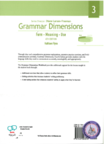 کتاب گرامر انگلیسی Grammar Dimensions 3 Form Meaning Use 4th Edition